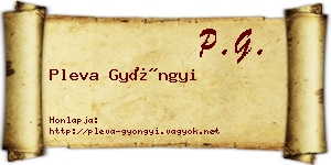 Pleva Gyöngyi névjegykártya